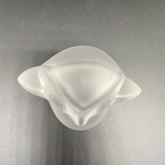 VINTAGE CRISTAL DE SEVRES FRANCE FROSTED CRYSTAL OWL PAPERWEIGHT 3" TALL - Picture 9 of 9